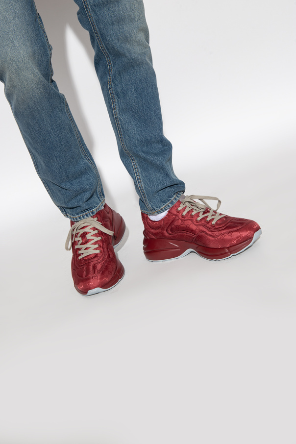 Burgundy Sneakers with logo Gucci - SchaferandweinerShops AE